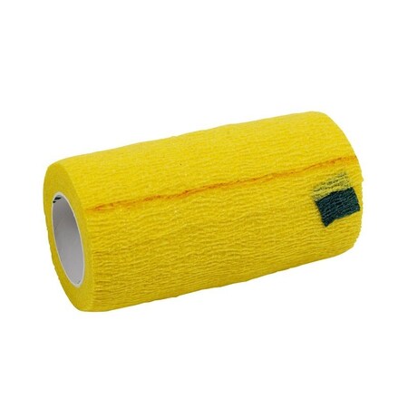 Neogen Ideal SyrFlex Series Cohesive Flexible Bandage, 5 yd L, 4 in W, Yellow TA3400YEL-E