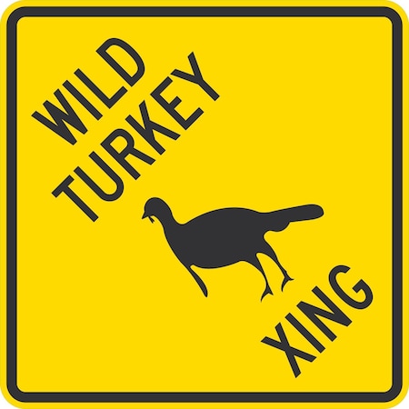 Lyle Wild Turkey Xing (w/graphic), 24x24, Diamond Grade, Yellow G-12613-DG_24x24