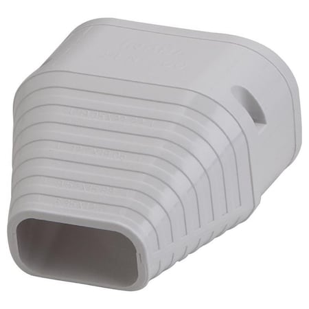 Slimduct Lineset Cover End Fitting 3.75 in. W White 86107