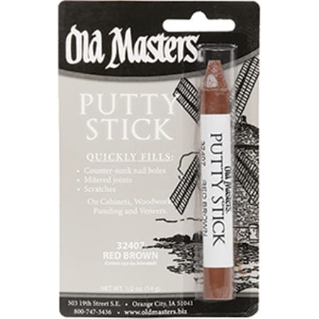 Old Masters 32407 Red Brown Putty Stick 86348324077
