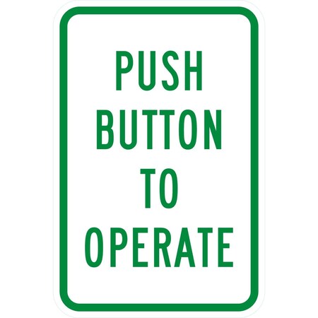 Lyle Push Button To Operate, 12x18, High Intensity Prismatic, White G-3914-HI_12x18