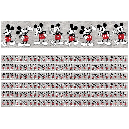 Eureka Mickey Mouse Throwback Mickey Poses Deco Trim, 37 Feet Per Pack, 6PK 845665