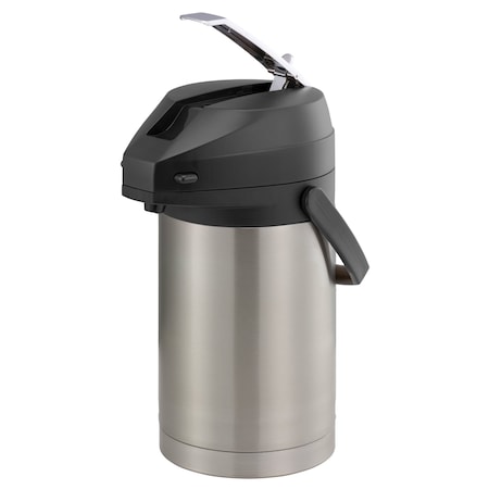 Service Ideas Color Me SVAC, Vacuum Insulated Airpot, Stainless Vacuum, 2.5 Liter, Brushed CTAL25BL