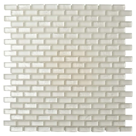 Apollo Tile White 11.8 in x 11.8 in Glass Glossy, Matte Floor and Wall Mosaic Tile 4.83 sqft/case, 5PK APLALA8808A