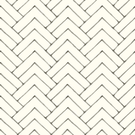Chesapeake Oswin Black Tiered Herringbone Wallpaper 3125-72366