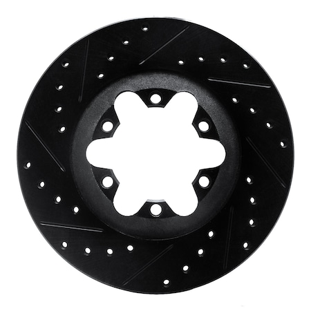 Dynamic Friction Co DFC Brake Rotor - Drilled and Slotted - Black 633-48049L