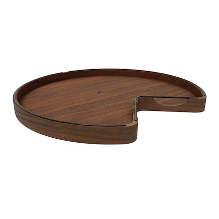Rev-A-Shelf 28" Kidney Shape Single Shelf Wood/Black Lazy Susan Craftsman 4CC-401-WN-28BS-1MB