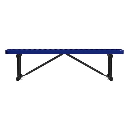 Leisure Craft Bench w/o Back, Surface Mount, 6ft., Navy B6XPSM-NAVY