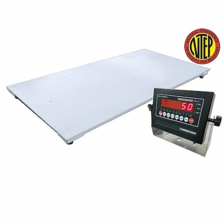 Selleton Scales Industrial Floor Scale, NTEP Certified, 4 ft x 8 ft, 10000 lb x 2 SL-800-4X8-10K