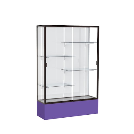 Ghent Spirit Floor Display Case 48x72x16, White, Bronze 374WB-BZ-PE