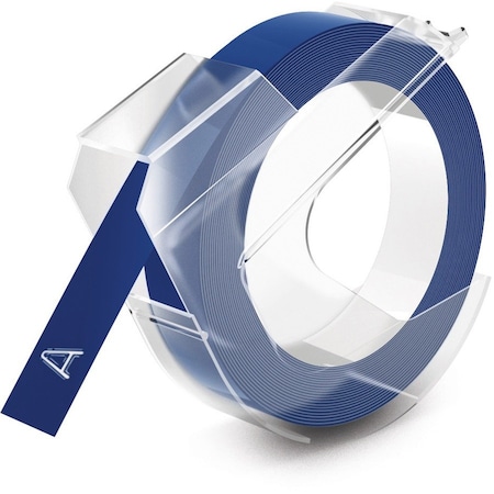 Dymo Self-Adhesive Glossy Labeling Tape for Embossers, 0.37 in. x 12 ft Roll, Blue 520106