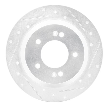 Dynamic Friction Co DFC Brake Rotor - Drilled and Slotted - Silver 631-03059R