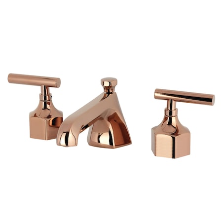 Kingston Brass Widespread Bathroom Faucet with Brass Pop-Up, Rose Gold KZ446CMLRG