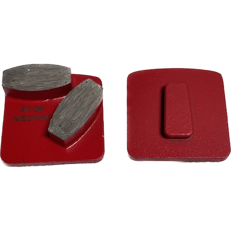 Vantage Product Diamond Grinding Disc for Redi Lock Grinders, 2 Oval Segment, 8/10 Grit, Medium Bond M-Redi-2O0810-M