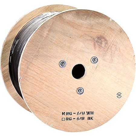Monoprice Rg6 Quad Shield Cl2,1000 ft.Cable Blck 7483