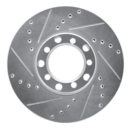 Dynamic Friction Co DFC Brake Rotor - Drilled and Slotted - Silver 631-63009L