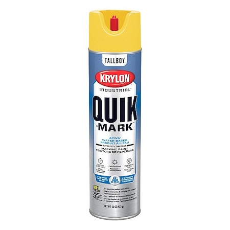 Krylon Industrial Inverted Marking Paint, 22 oz., Utility Yellow, Water -Based T03801004