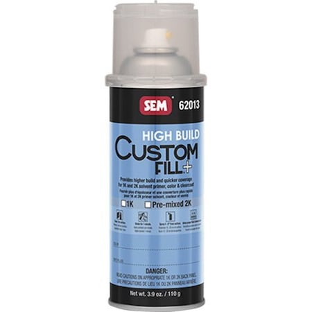 Sem Custom Fill+ High Build Aerosol Blank, 16 oz, Use With: 1K Solvent Primers, 2K Primers 62013