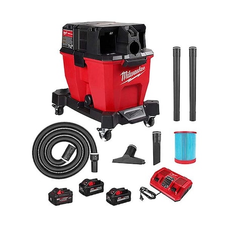 Milwaukee Tool M18 9GAL Vacuum Kit+M18 FORGE XC8Battery 0920-22HD, 48-11-1881