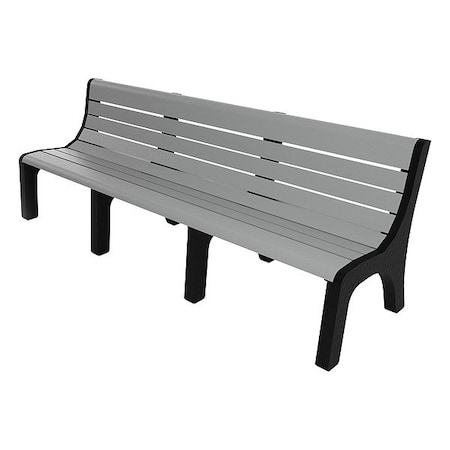 Ultrasite Outdoor Bench, 96 in L, Gray PB 8GRANEW
