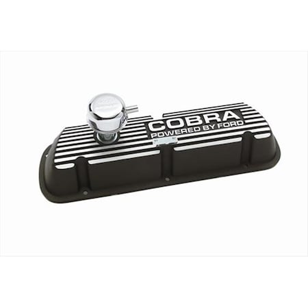 Ford M6582A Cobra Logo Aluminum Valve Covers F28-M6582A