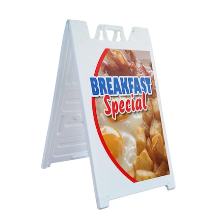 Signmission Breakfast Special, A-Frame & 2 Sign Inserts, Heavy-Duty Plastic Frame SBHD-C-2436-Breakfast Special