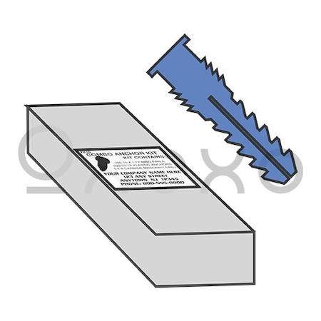 Oxoxo 10-12 Ribbed Plastic Anchor Kit, 10PK 325668