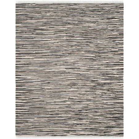 Safavieh 10 x 14 ft. Rag Rug Hand Woven Large Rectangle Area RugBlack & Multi-Color RAR129Q-10