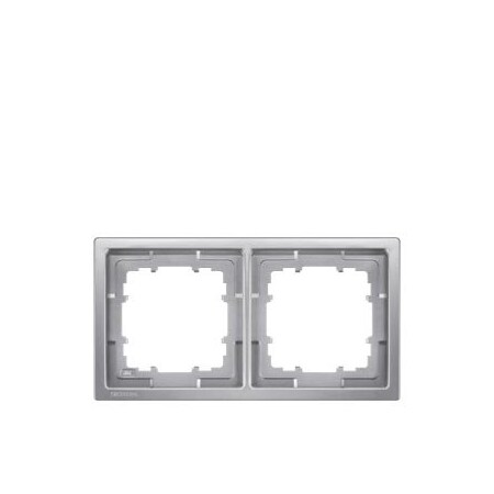 Siemens DELTA style, Frame 2-fold, 82x 82 mm platinum metallic 5TG1322-1