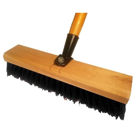Simple Spaces Deck Scrub Brush with Handle, 3 in L Trim, 10 in W Brush, 56 in OAL 93410