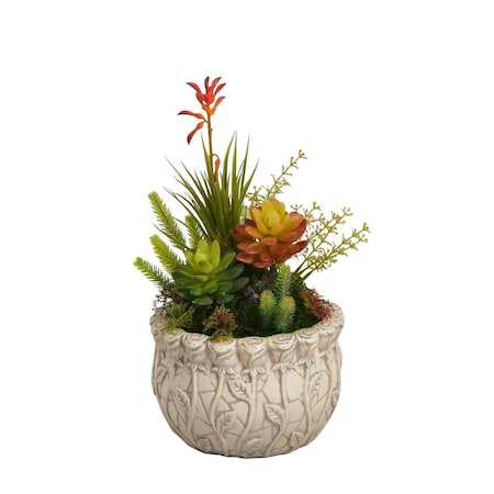 Jeco Floral Arrangement with Resin Pot HD-BT092