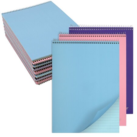 Roaring Spring Covered Spiral Legal Pads, Assorted, PK 18 14535CS