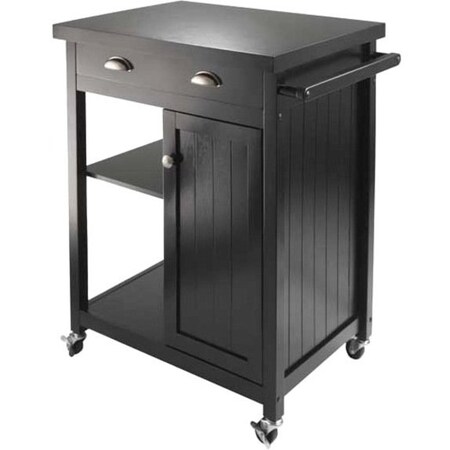 Winsome Trading 20727 Timber Kitchen Cart with Wainscot panel 20727
