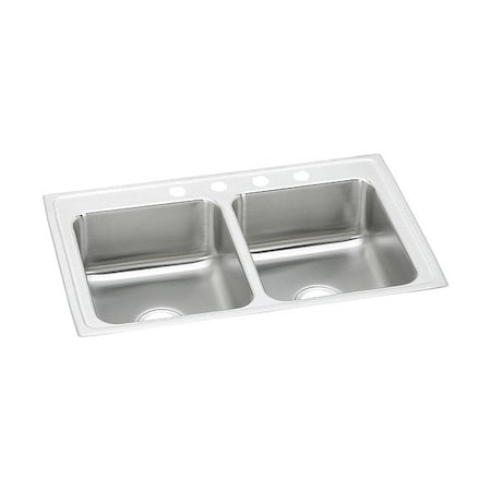 Just Manufacturing Bowl Drop-In Sink, 43"x22"x7.625", Gray DL2243A2-J