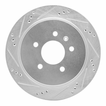 Dynamic Friction Co DFC Brake Rotor - Drilled and Slotted - Silver 631-46014L