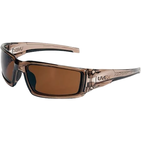 Uvex Full Frame Safety Glasses w/Smoke Brown Frame, Polarized Espresso Anti-Scratch and Hard Coat Lens S2969
