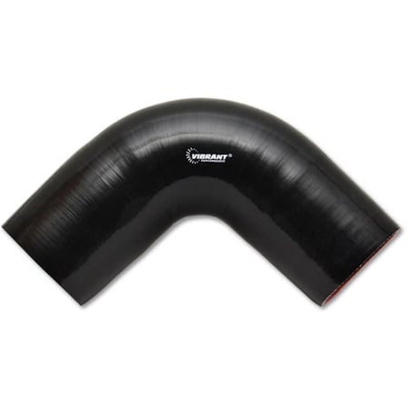 Vibrant Performance 4 in. 90 deg 4 Ply Reinforced Silicone Elbow Connector, Elbow Black 2746