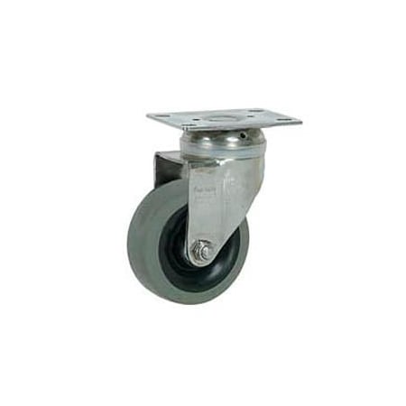 Casters Wheels & Industrial Handling Faultless Stainless Steel Swivel Plate Caster 5in TPR Wheel S890-5
