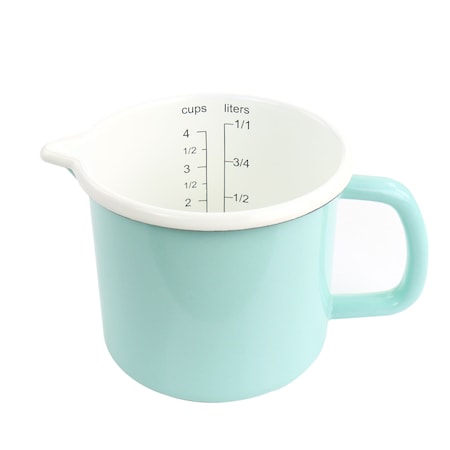 Martha Stewart Enamel on Steel Measuring Cup in Turquoise 129156.01
