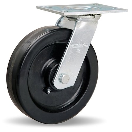 Hamilton General Service Swivel Caster, 8" x 2" Plastex Phenolic Wheel, 3/4" Straight Roller Bearing S-GS-8P
