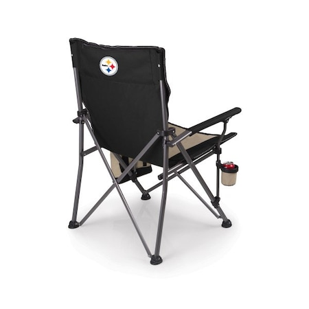 Picnic Time Family Of Brands NFL Pittsburgh Steelers - Logo - Big Bear XXL Camping Chair with Cooler 808-00-175-254-2