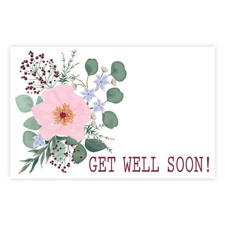 Nashville Wraps Get Well Soon Floral Enclosure Gift Card, 3.5x2.25, 50PK AC7135