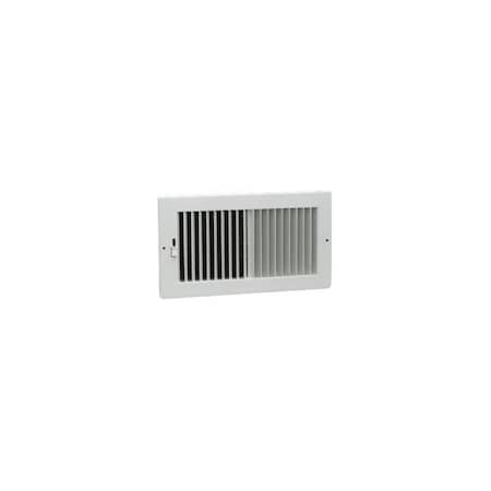 American Metal Products 2 Way Sidewall Register, Steel, White, 10 x 4-In. 382W10X4