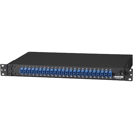 Black Box Rackmount Fiber Panel, 1U, Loaded w/ ( JPM385A