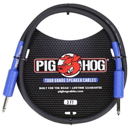 Pig Hog 9.2mm Speaker Cable, 3-Feet 14 gauge wire PHSC3