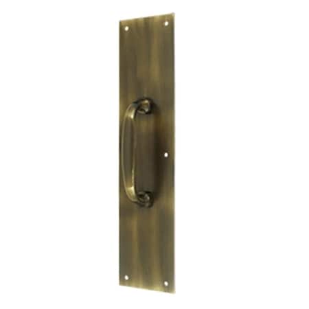 Patioplus 3.5 x 15 in. Push Plate with 5.5 in. Handle- Antique PA3237458
