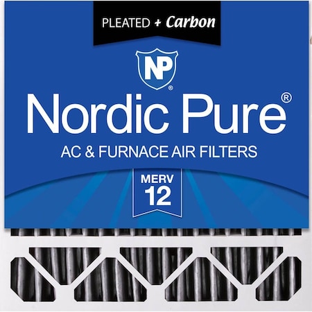 Nordic Pure 20x20x5 (4 3/8) Honeywell Replacement Furnace Filters MERV 12 Plus Carbon 1 Pack (20x20x5HPM12C-1)