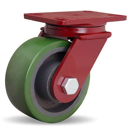 Hamilton Plate Caster, Swivel, Polyurethane, 7 1/2"H S-FM-6DB-4SL-FB