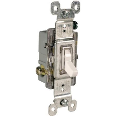 Legrand TradeMaster 660WSLG Switch, 15 A, 120 V, Thermoplastic Housing Material, White 660WSLGCC10