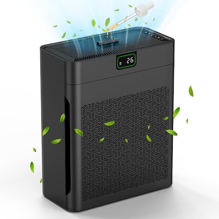 Edendirect 1100 sq. ft. H13 HEPA Personal Air Purifier in White with PM2. 5 Sensor, Sleep Mode, White ZR-X004AR859X